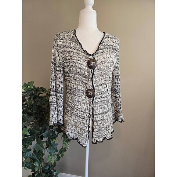 Lisa International Cardigan Sz M - Picture 1 of 8